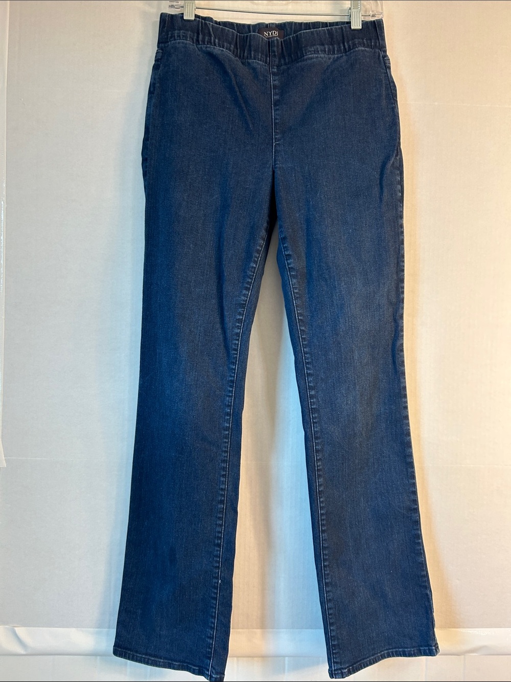 NYDJ Marilyn Straight Leg Pull On Denim Jeans Sz 10